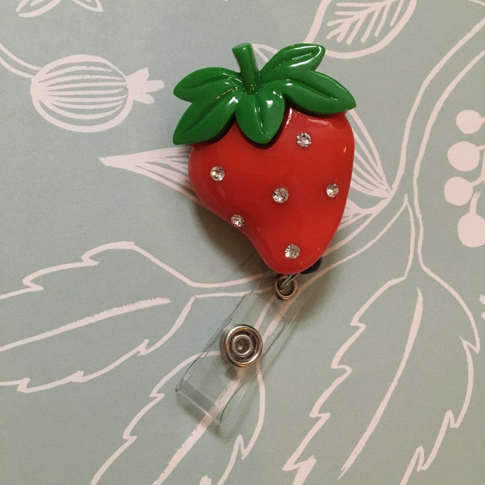 NWOT Strawberry Badge Reel